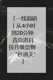 一线调研丨从4小时到20分钟 青岛港科技升级货物“秒通关”